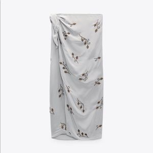 Zara Embroidered Jewel Skirt Limited Edition